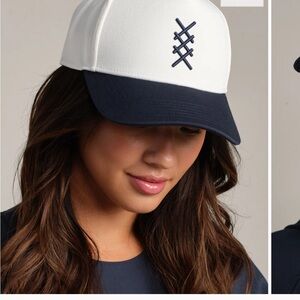 RHONE White and Navy Trucker Hat